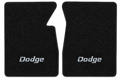 1964-1967 Dodge D100 Series Loop Floor Mats with Embroidered Logo Choices - 2-Piece - product details image 2