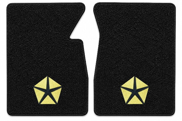 1964-1967 Dodge D100 Series Loop Floor Mats with Embroidered Logo Choices - 2-Piece - product details image 3