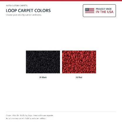 1964-1967 Dodge W100 Series Loop Floor Mats with Embroidered Logo Choices - 2-Piece - product details image 7