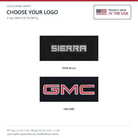 2007 GMC Sierra 2500 HD Classic Crew Cab Floor Mats with Embroidered Logo Choices - 4-Piece - product details image 6