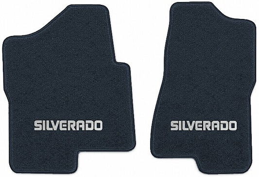 1999-2004 Chevy Silverado 2500 Reg Cab Cutpile Floor Mats with Embroidered Logo Choices - 2-Piece - product image
