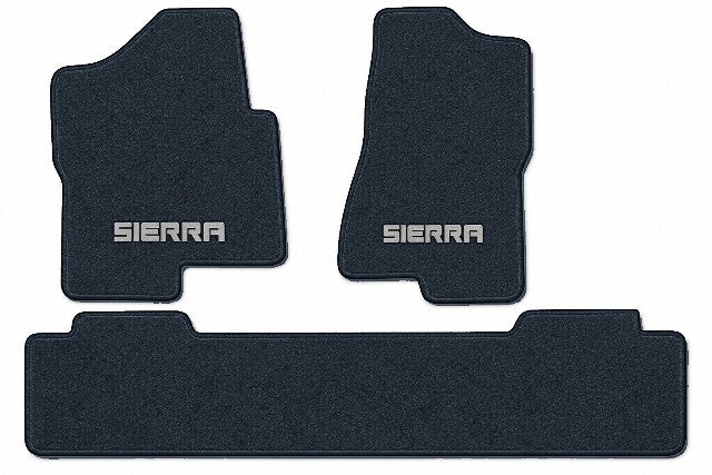 1999-04 GMC Sierra 2500 Ext Cab Frts & Rr Floor Mats with Embroidered Logo Choices - 3-Piece - product image