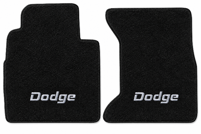 1989 Dodge D150 Cutpile Floor Mats with Embroidered Logo Choices - 2-Piece - product details image 2