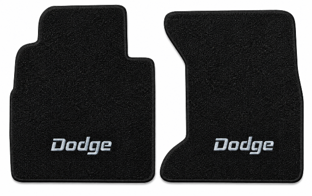 1989-1993 Dodge W250 Cutpile Floor Mats with Embroidered Logo Choices - 2-Piece - product details image 2