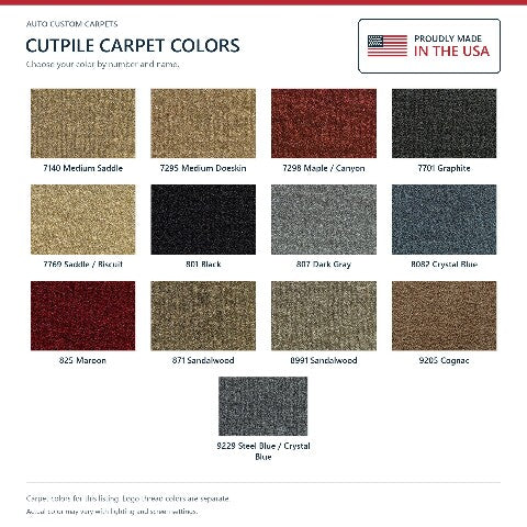 1989-1993 Dodge W250 Cutpile Floor Mats with Embroidered Logo Choices - 2-Piece - product details image 8