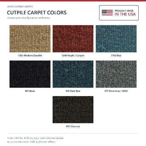 1987 GMC V2500 Cutpile Floor Mats with Embroidered Logo Choices - 2-Piece - product details image 6