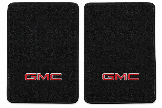 1988-1998 GMC C2500 Reg Cab Cutpile Floor Mats with Embroidered Logo Choices - 2-Piece - product details image 2