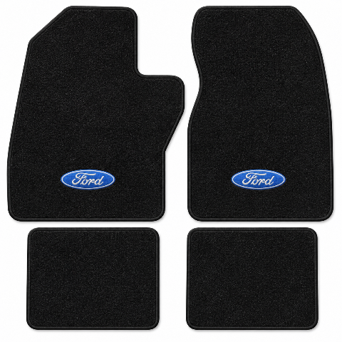 1988-1997 Ford F-250 Crew Cab Cutpile Floor Mats with Embroidered Logo Choices - 4-Piece - product details image 2