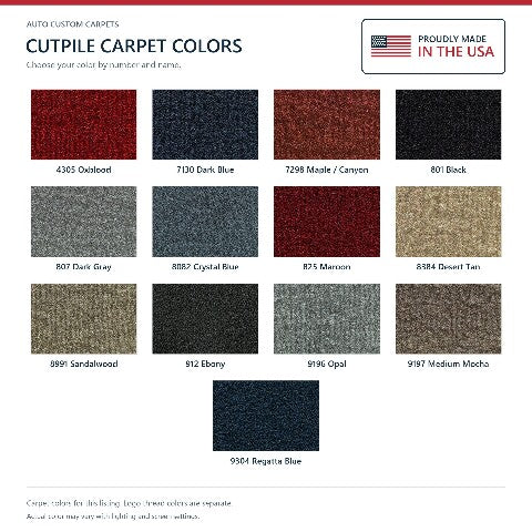 1988-1997 Ford F-350 Crew Cab Cutpile Floor Mats with Embroidered Logo Choices - 4-Piece - product details image 6