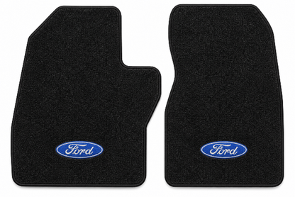 1988-1997 Ford F-250 Heavy Duty Cutpile Floor Mats with Embroidered Logo Choices Ext Cab - 2-Piece - product details image 2