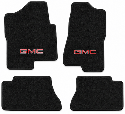 1999-2004 GMC Sierra 2500 Crew Cab Cutpile Floor Mats with Embroidered Logo Choices - 4-Piece - product details image 2
