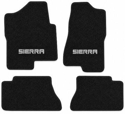 1999-2004 GMC Sierra 2500 Crew Cab Cutpile Floor Mats with Embroidered Logo Choices - 4-Piece - product details image 3