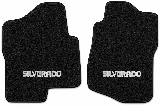 2007-14 Chevy Silverado 2500 HD Reg Cab Cutpile Floor Mats with Embroidered Logo Choices - 2-Piece - product details image 3