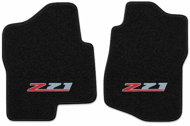 2007-14 Chevy Silverado 2500 HD Reg Cab Cutpile Floor Mats with Embroidered Logo Choices - 2-Piece - product details image 4