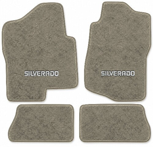 2007-14 Chevy Silverado 2500 HD Crew Cab Floor Mats with Embroidered Logo Choices - 4-Piece - product image