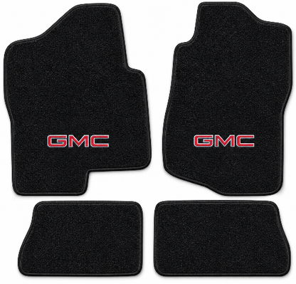 2007-2014 GMC Sierra 2500 HD Crew Cab Cutpile Floor Mats with Embroidered Logo Choices - 4-Piece - product details image 2