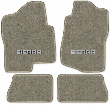 2007-2014 GMC Sierra 2500 HD Crew Cab Cutpile Floor Mats with Embroidered Logo Choices - 4-Piece - product image