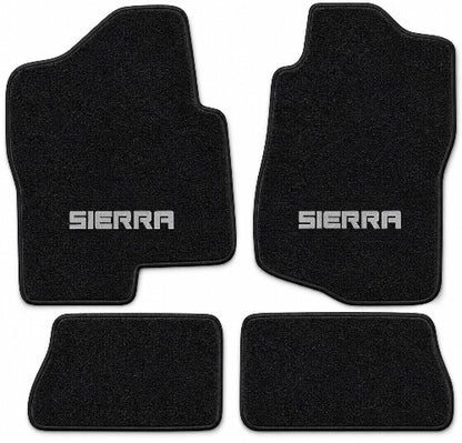 2007-2014 GMC Sierra 3500 HD Crew Cab Cutpile Floor Mats with Embroidered Logo Choices - 4-Piece - product details image 3
