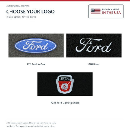 1957-1960 Ford F-250 Loop Floor Mats with Embroidered Logo Choices - 2-Piece - product details image 7