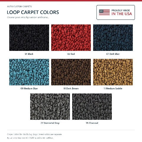 1957-1960 Ford F-250 Loop Floor Mats with Embroidered Logo Choices - 2-Piece - product details image 8