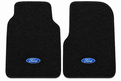 1973 Ford F-250 Reg Cab Loop Floor Mats with Embroidered Logo Choices - 2-Piece - product details image 2