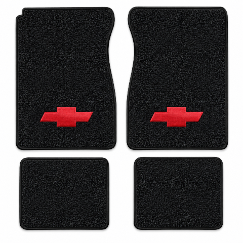 1973 Chevy C30 Crew Cab Loop Floor Mats with Embroidered Logo Choices - 4-Piece - product details image 2