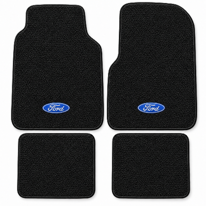1973 Ford F-350 Crew Cab Loop Floor Mats with Embroidered Logo Choices - 4-Piece - product details image 2