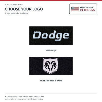 1994-2001 Dodge Ram 3500 Cutpile Floor Mats with Embroidered Logo Choices - 2-Piece - product details image 6