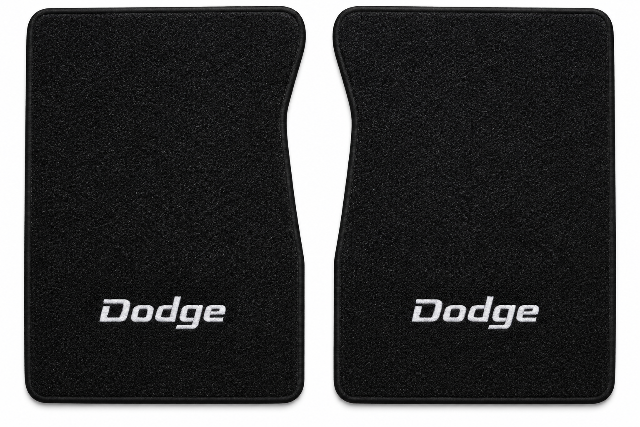 1987-1988 Dodge D150 Cutpile Floor Mats with Embroidered Logo Choices - 2-Piece - product details image 2