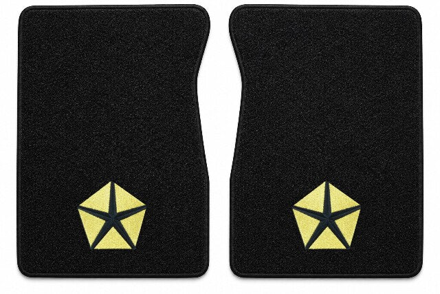1987-1988 Dodge D100 Cutpile Floor Mats with Embroidered Logo Choices - 2-Piece - product details image 3