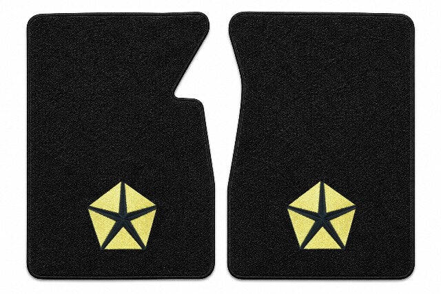 1986 Dodge D100 Cutpile Floor Mats with Embroidered Logo Choices - 2-Piece - product details image 3