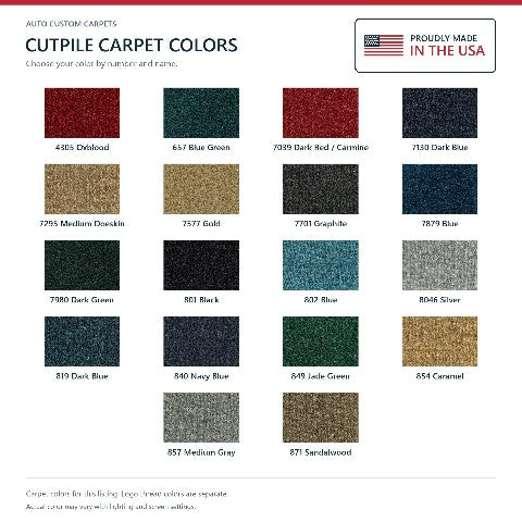 1975-1980 Dodge D200 Cutpile Floor Mats with Embroidered Logo Choices - 2-Piece - product details image 7