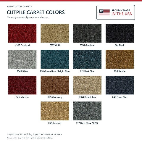 1981-1986 Dodge W350 Cutpile Floor Mats with Embroidered Logo Choices - 2-Piece - product details image 7