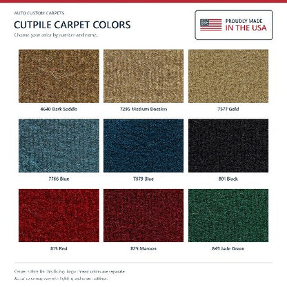 1975-1979 Ford F-250 Crew Cab Cutpile Floor Mats with Embroidered Logo Choices - 4-Piece - product details image 6