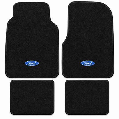 1980-1987 Ford F-350 Crew Cab Cutpile Floor Mats with Embroidered Logo Choices - 4-Piece - product details image 2