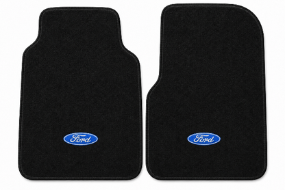1975-1986 Ford F-350 Reg Cab Cutpile Floor Mats with Embroidered Logo Choices - 2-Piece - product details image 2