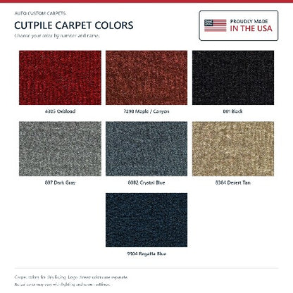 1987 Ford F-250 Reg Cab Cutpile Floor Mats with Embroidered Logo Choices - 2-Piece - product details image 6