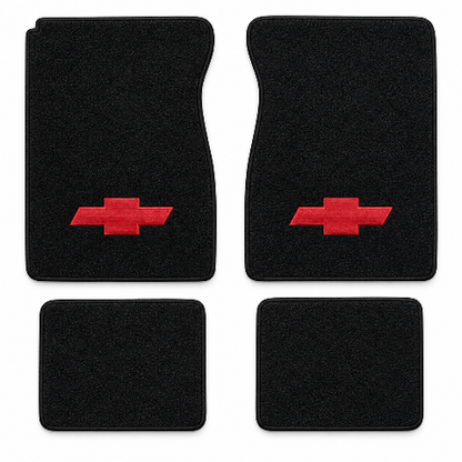 1974 Chevy K20 Crew Cab Cutpile Floor Mats with Embroidered Logo Choices - 4-Piece - product details image 2