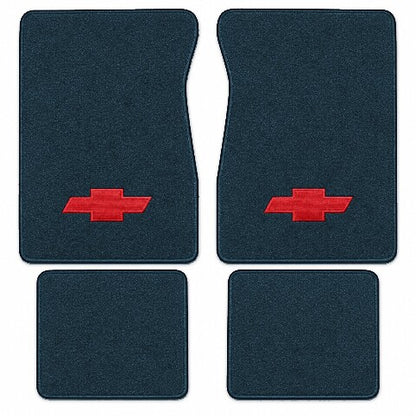 1987-1988 Chevy V30 Crew Cab Cutpile Floor Mats with Embroidered Logo Choices - 4-Piece - product image