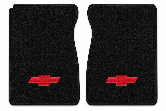 1974 Chevy K30 Cutpile Floor Mats with Embroidered Logo Choices - 2-Piece - product details image 2