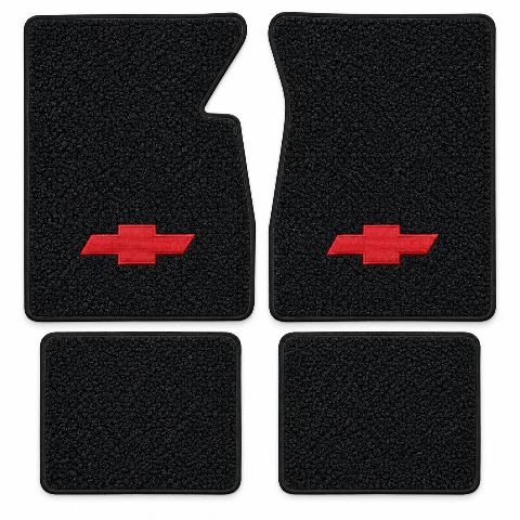 1967-1970 Chevy K10 Suburban Loop Floor Mats with Embroidered Logo Choices - 4-Piece - product details image 2