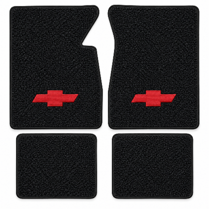 1967-1970 Chevy K10 Suburban Loop Floor Mats with Embroidered Logo Choices - 4-Piece - product details image 2