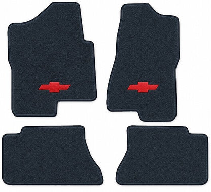 2002-2006 Chevy Avalanche 2500 Crew Cab Cutpile Floor Mats with Embroidered Logo Choices - 4-Piece - product image