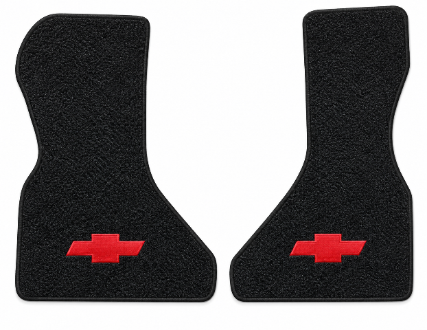 1978 Chevy G20 Van Cutpile Floor Mats with Embroidered Logo Choices Front - 2-Piece - product details image 2