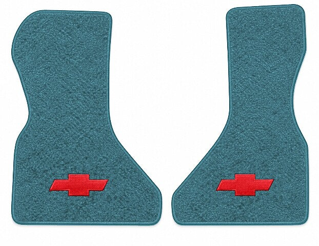 1978 Chevy G20 Van Cutpile Floor Mats with Embroidered Logo Choices Front - 2-Piece - product image