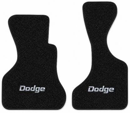 1978-1980 Dodge B200 Van Cutpile Floor Mats with Embroidered Logo Choices Front - 2-Piece - product details image 2