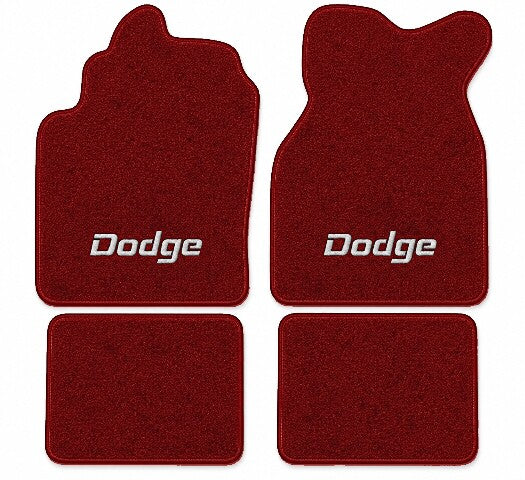 1982 Dodge Omni Charger Cutpile Floor Mats with Embroidered Logo Choices - 4-Piece - product image