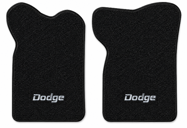 1982 Dodge D50 Reg Cab Cutpile Floor Mats with Embroidered Logo Choices - 2-Piece - product details image 2