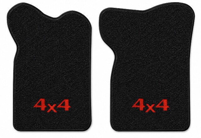 1982 Dodge D50 Reg Cab Cutpile Floor Mats with Embroidered Logo Choices - 2-Piece - product details image 3