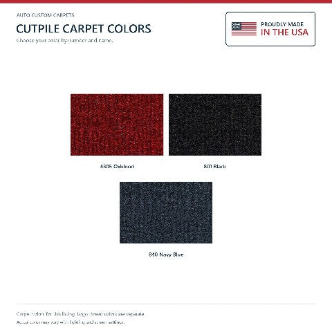 1982 Dodge D50 Reg Cab Cutpile Floor Mats with Embroidered Logo Choices - 2-Piece - product details image 8
